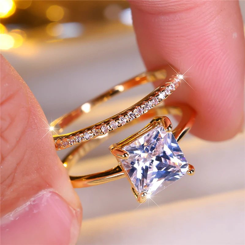 Ensemble de bagues vintage brillant