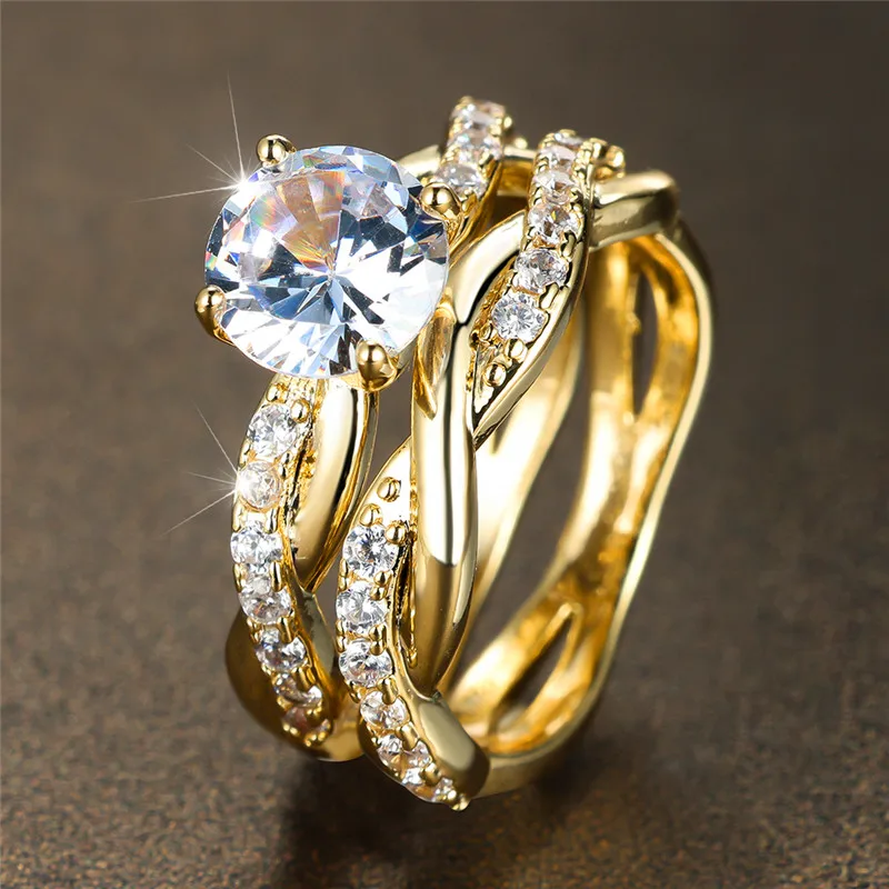 Ensemble de bagues vintage pavé