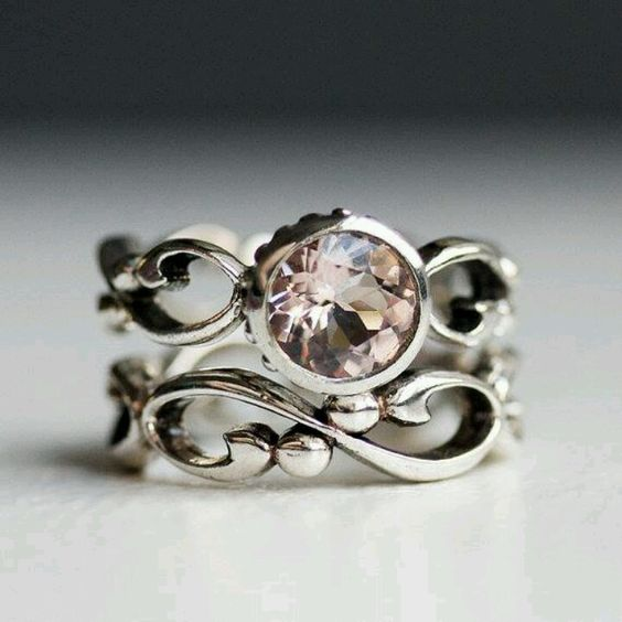Bague Vintage Ivy en Argent et Zirconium