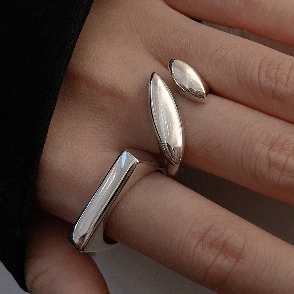 Ensemble de Bagues en Argent Vintage