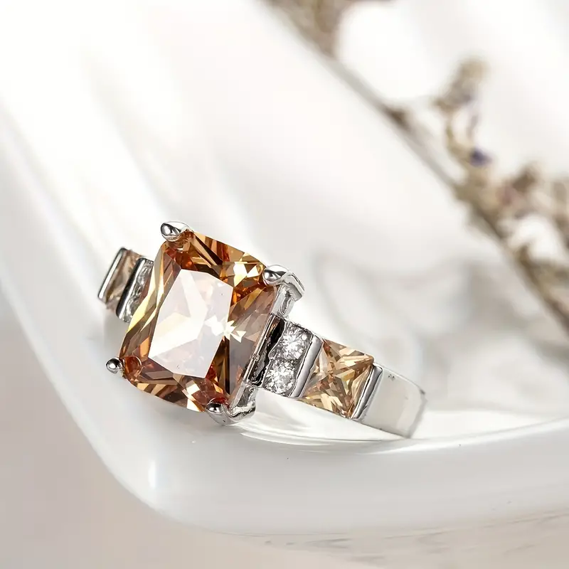 Bague en verre vintage avec argent