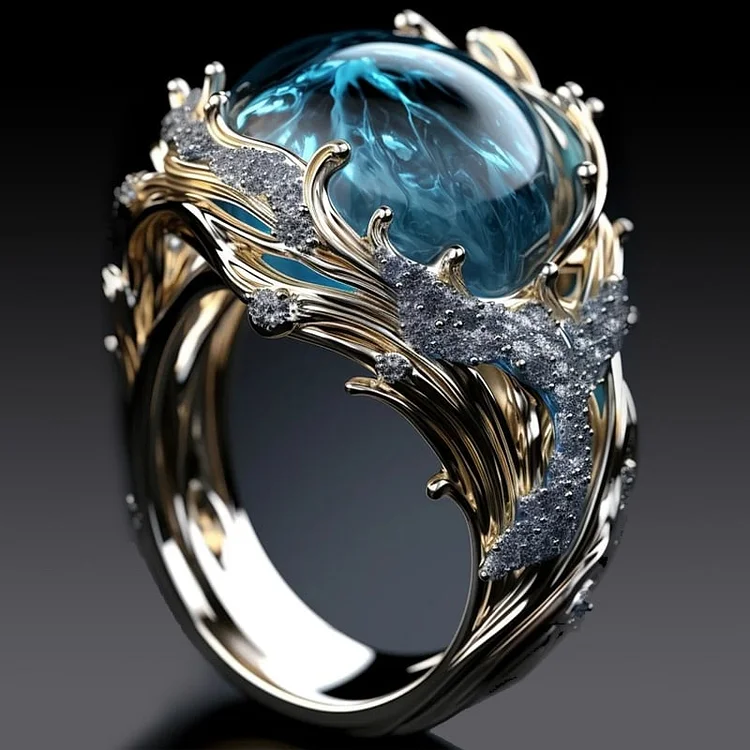 Bague Bohème en Cristal Ocean