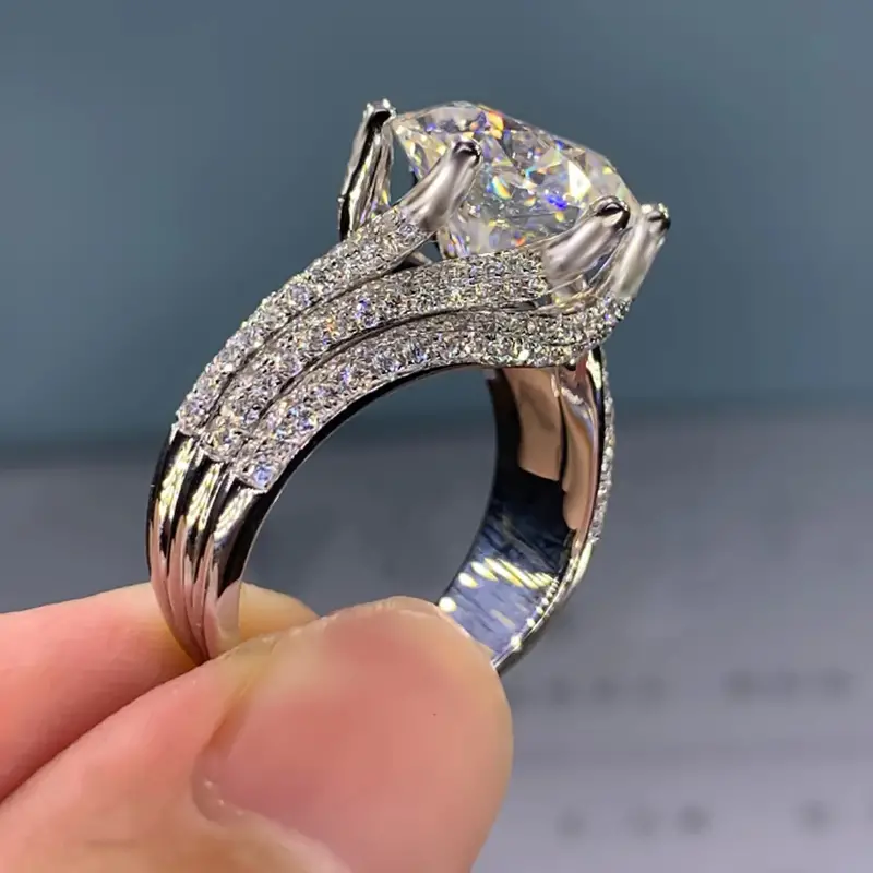 Bague en Crystal Vintage Argent