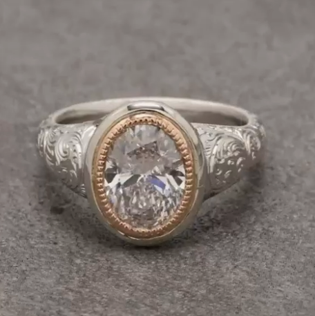 Bague Vintage Bright Crystal Argent