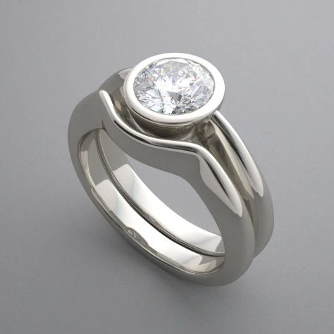 Bague en Argent en Crystal Incrusté Vintage