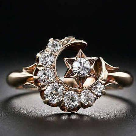 Bague Lunaire Vintage Brillante