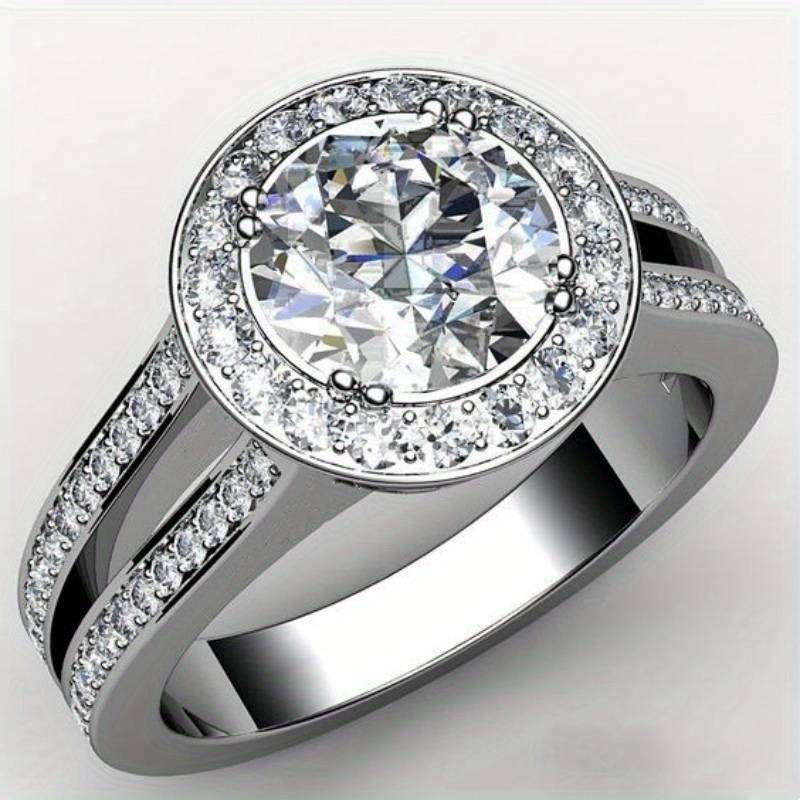 Bague brillante en argent vintage