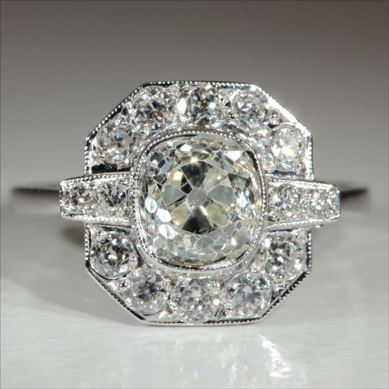 Bague en zirconia vintage et argent