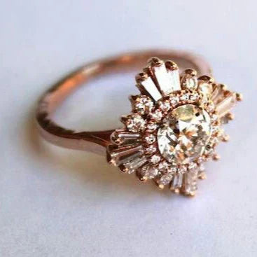 Bague Mandala en Cristal Rose Vintage