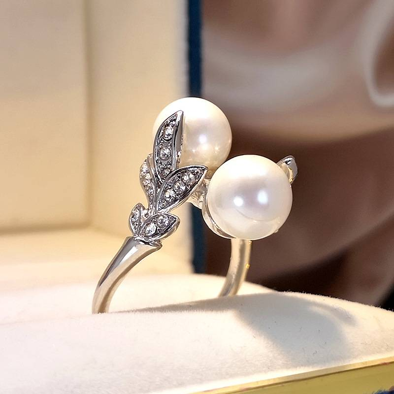 Bague Double Perle Vintage