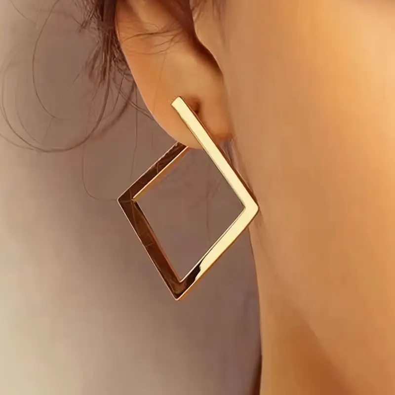 Boucles d'oreilles géométriques en or