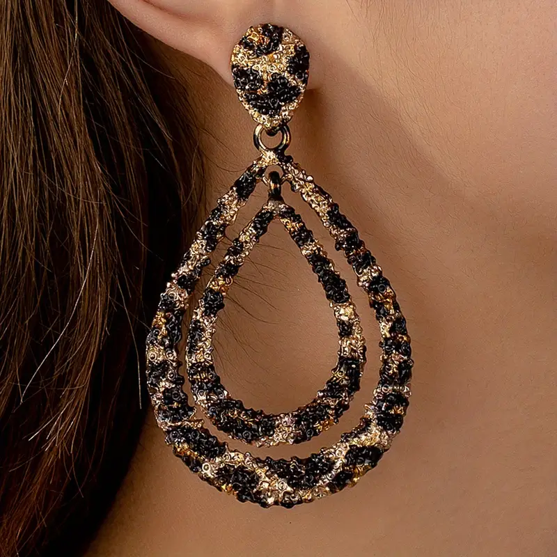 Boucles d'oreilles goutte en or noir
