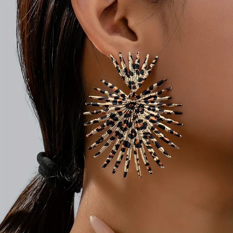 Boucles d'oreilles Dead Fl depose Or Noir