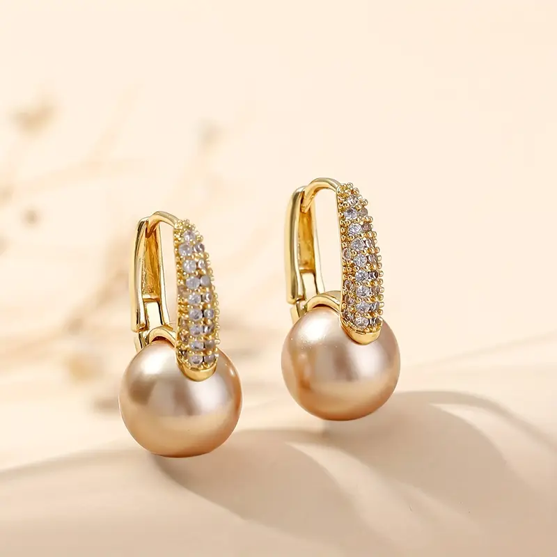 Boucles d'oreilles perle brillante
