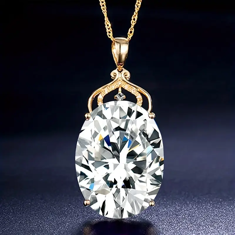 Collier en verre blanc or