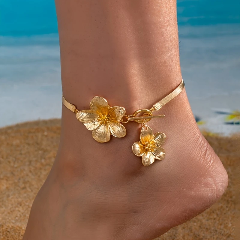 Bracelet de cheville Golden Blossom