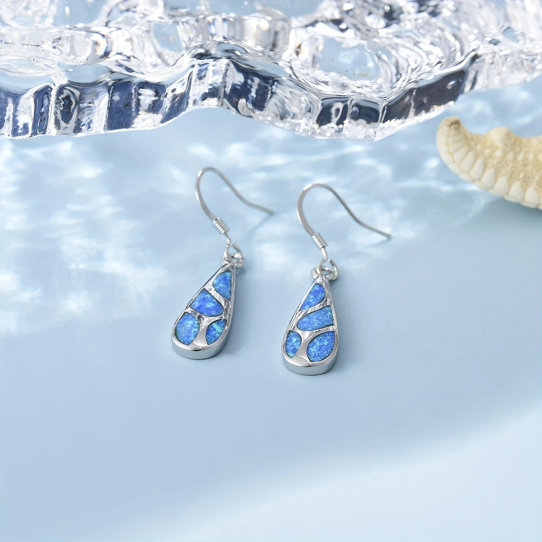 Boucles d'oreilles en argent Opal Drop