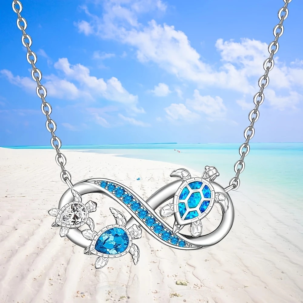 Collier Opale Tortue Infinie