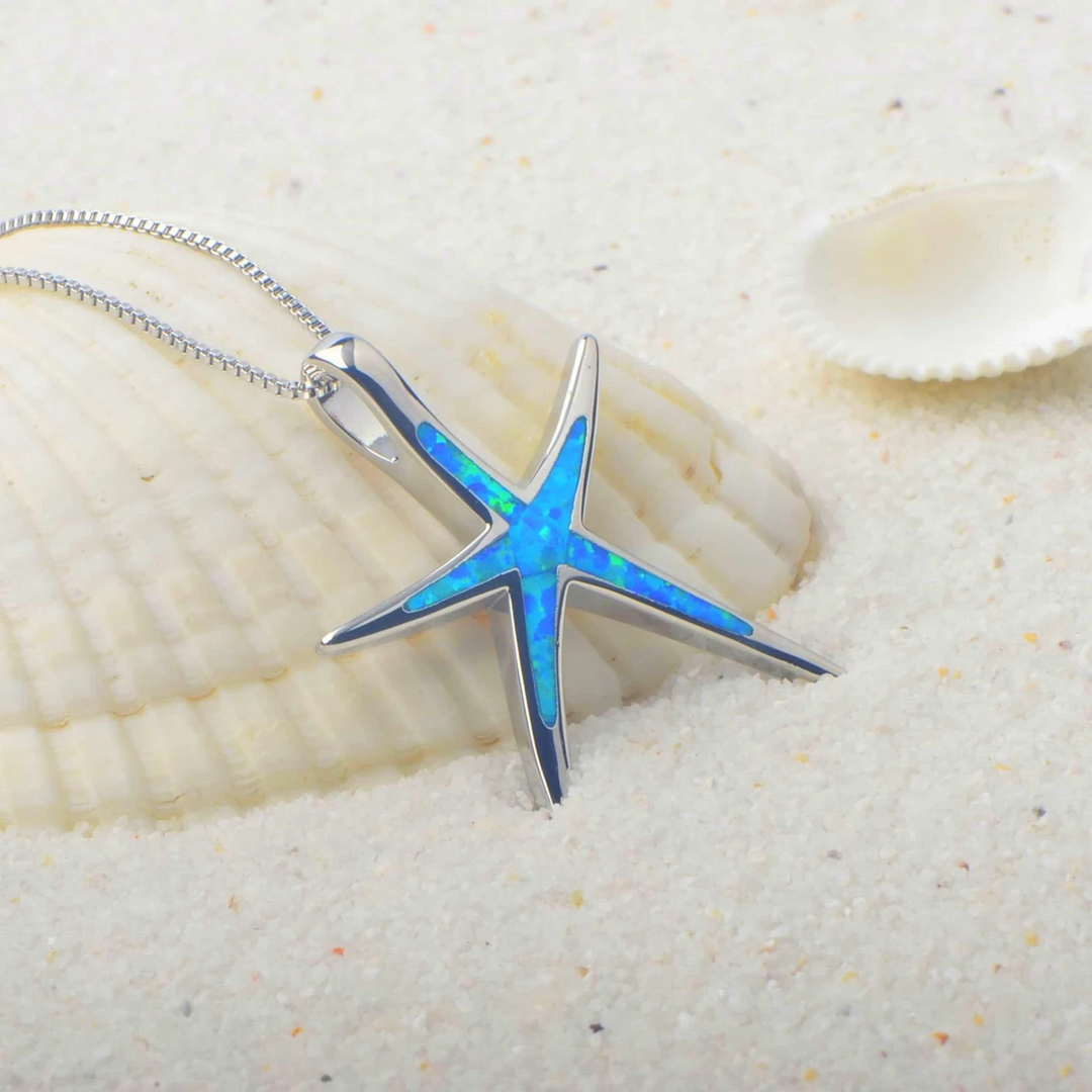 Collier Étoile de Solitaire en Opale