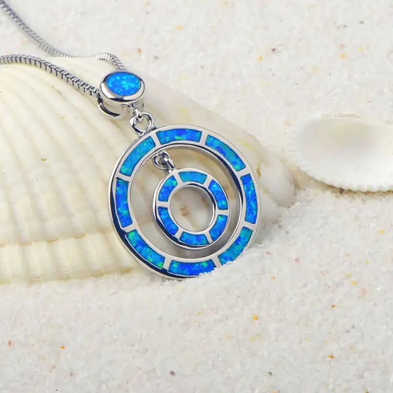 Collier avec boucles d'Opale