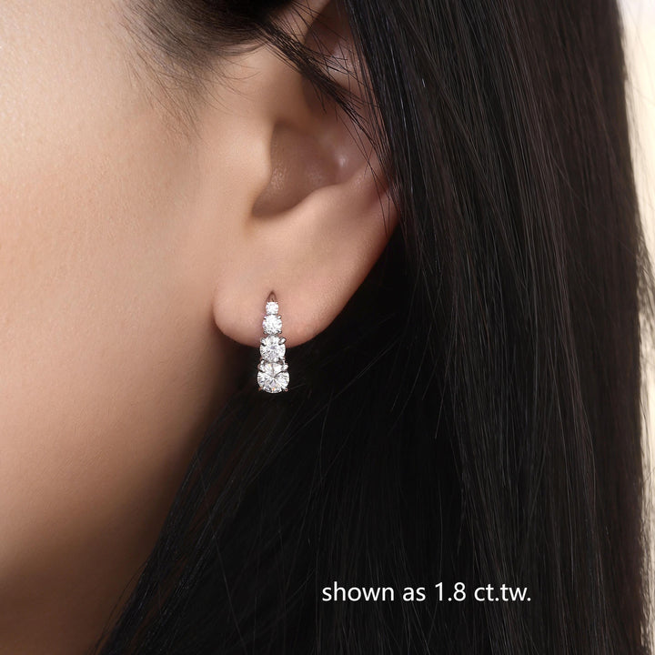 Boucles d'oreilles Carol quatre pierres en argent