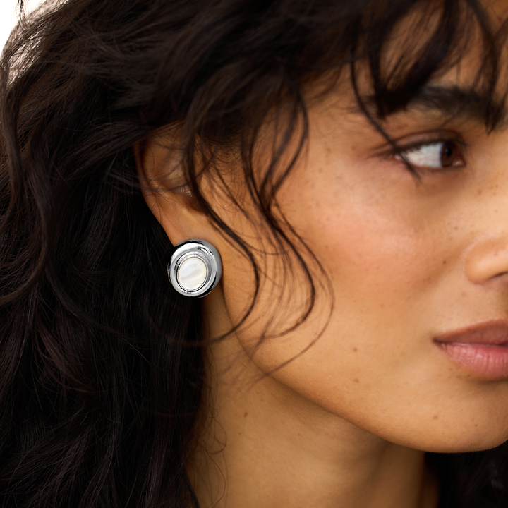 Boucles d'oreilles en perles Giselle en argent