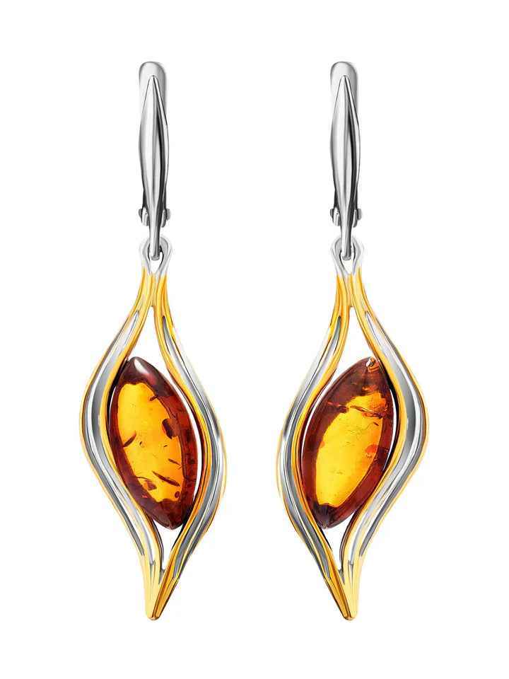 Boucles d'oreilles en pierre de feu bohème en argent