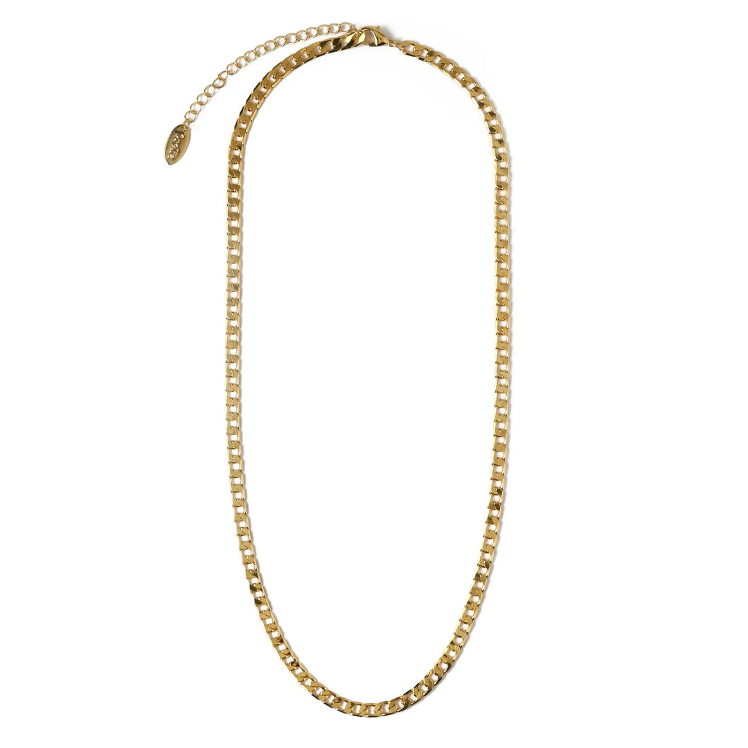 Collier chaîne à maillons plats en argent