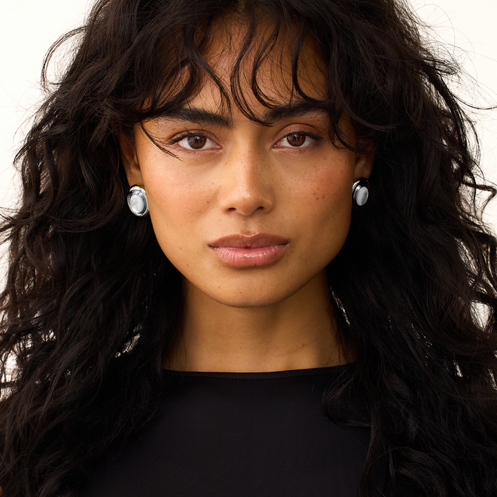 Boucles d'oreilles en perles Giselle en argent