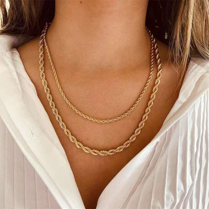 Collier Caelia Seraphina en Or Rose