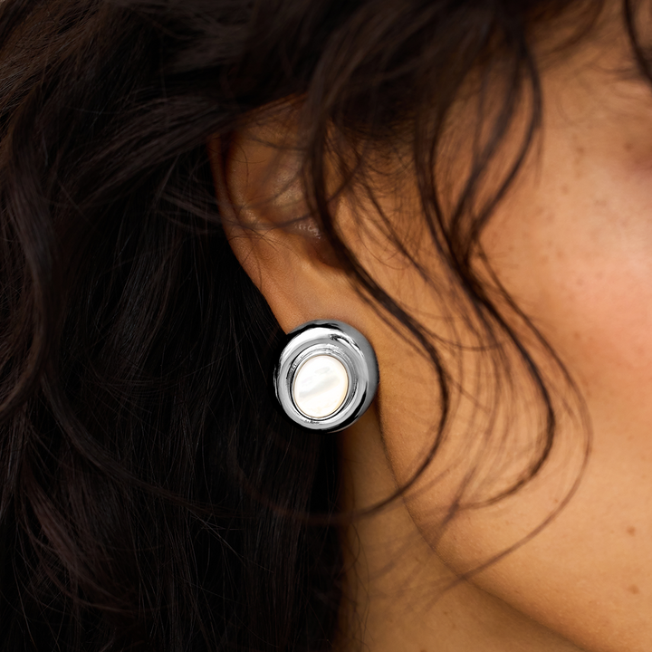 Boucles d'oreilles en perles Giselle en argent