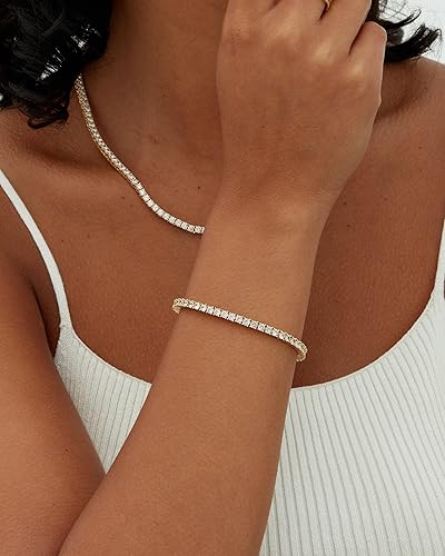 bracelet tennis en moissanite or
