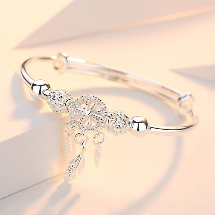 Bracelet ajustable en argent 925 avec attrape-rêves