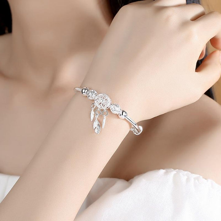 Bracelet ajustable en argent 925 avec attrape-rêves