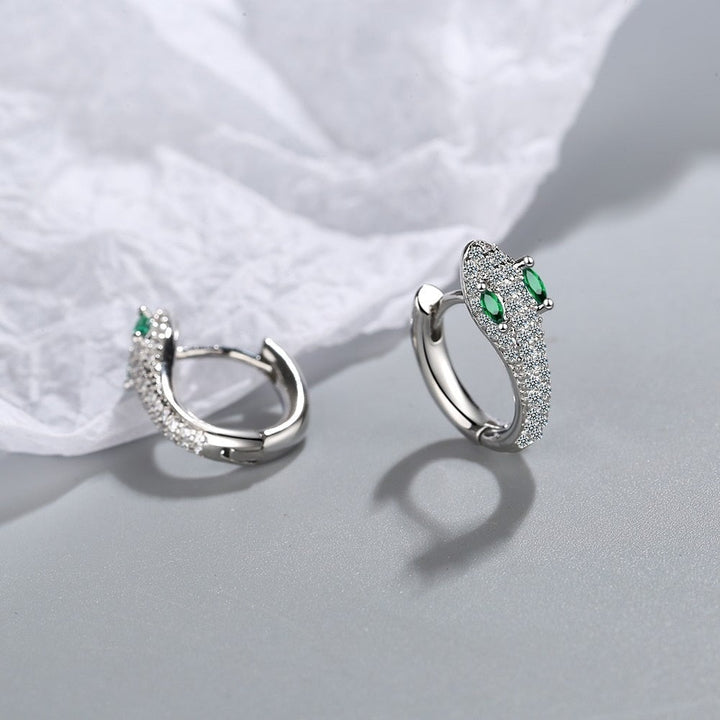Boucles d'oreilles en argent sterling 925 serpent