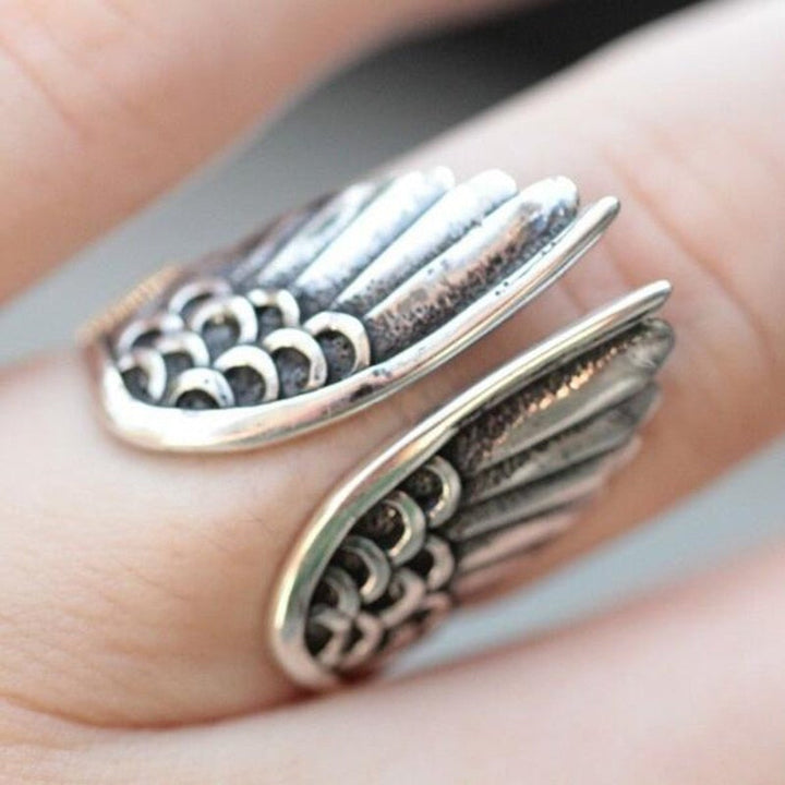 Bague Ange Ajustable en Argent Sterling 925 - Force et Élégance Intemporelles