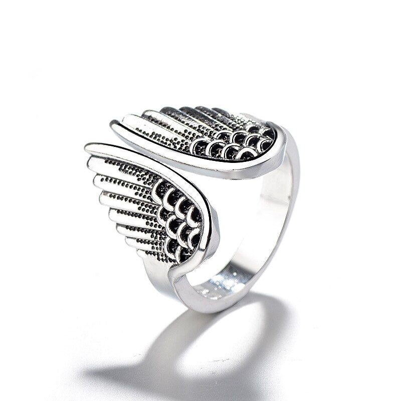 Bague Ange Ajustable en Argent Sterling 925 - Force et Élégance Intemporelles