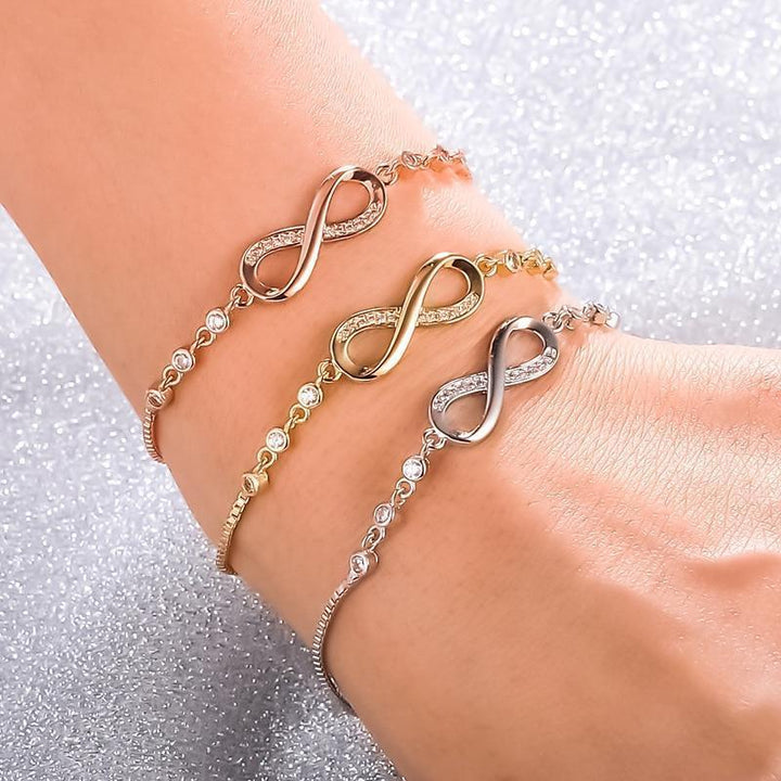 Bracelet Infinity en argent réglable