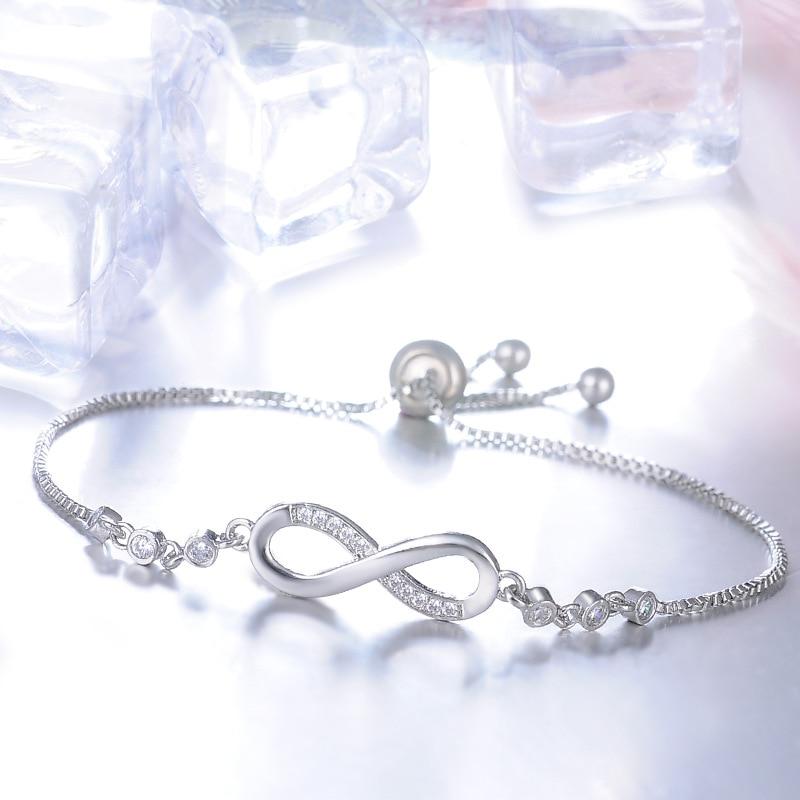 Bracelet Infinity en argent réglable
