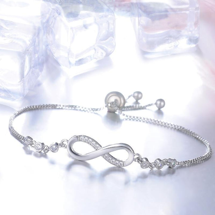Bracelet Infinity en argent réglable