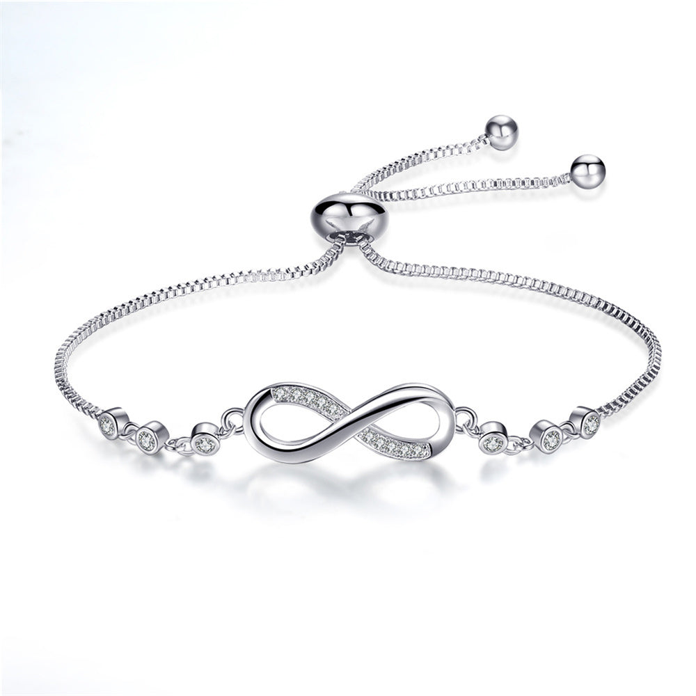 Bracelet Infinity en argent réglable