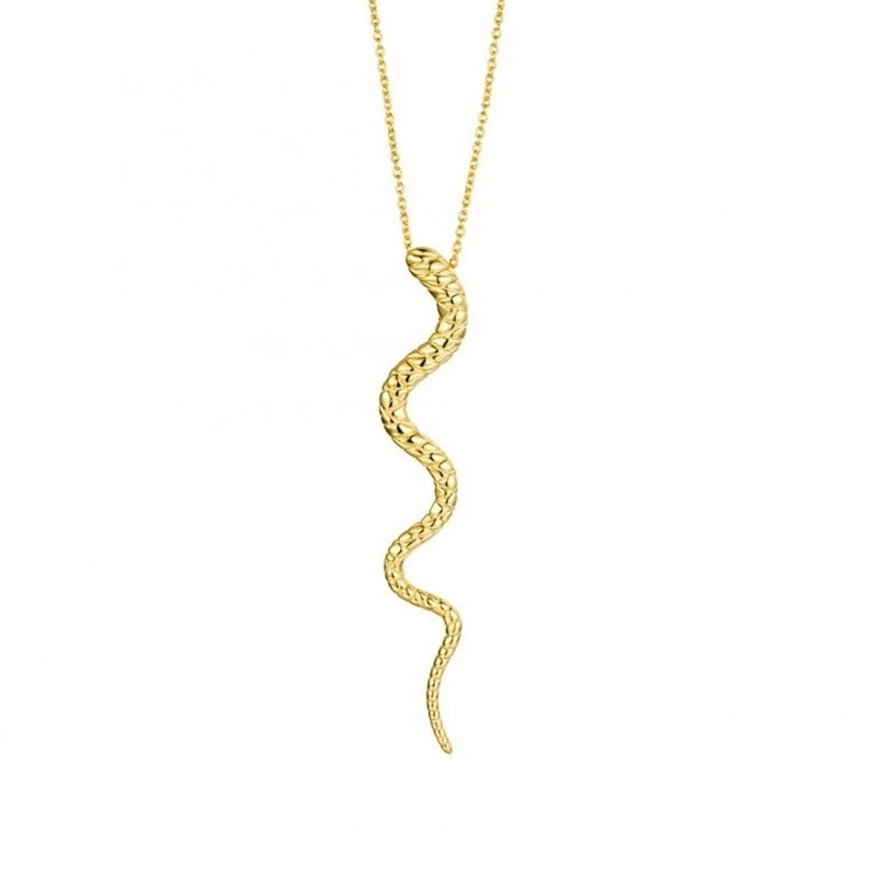 Collier pendentif serpent amazonien en argent sterling 925