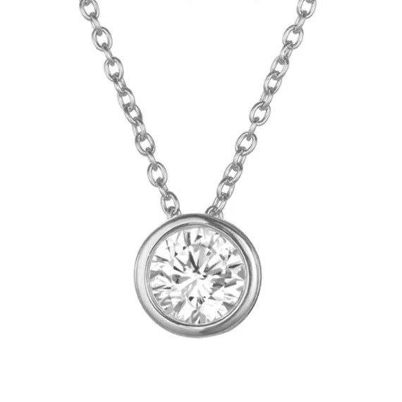 Collier de pierre de naissance Lunaria Gemmara en argent
