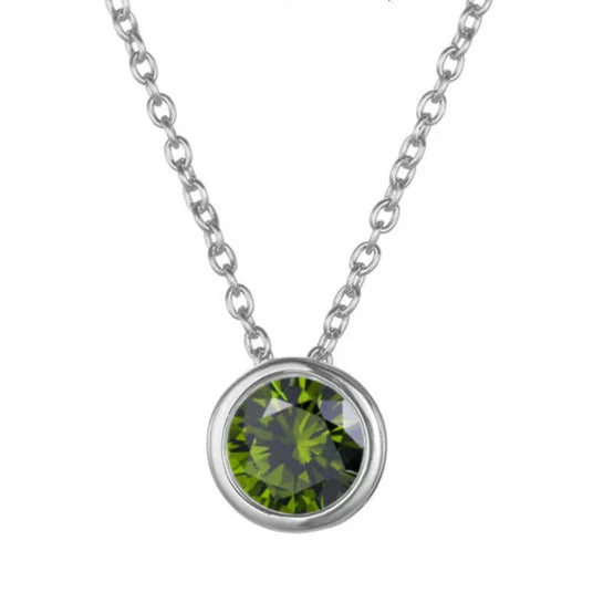 Collier de pierre de naissance Lunaria Gemmara en argent