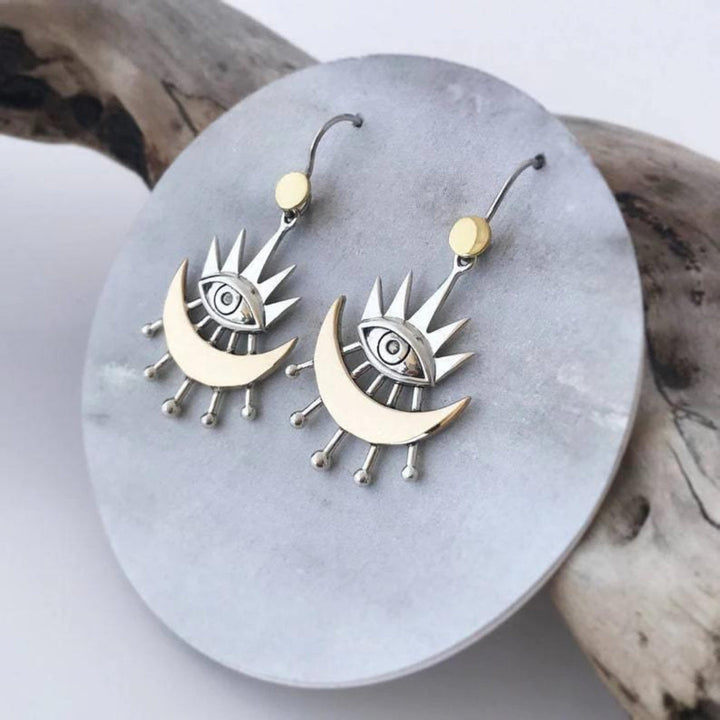 Boucles d'oreilles bohèmes égyptiennes en argent