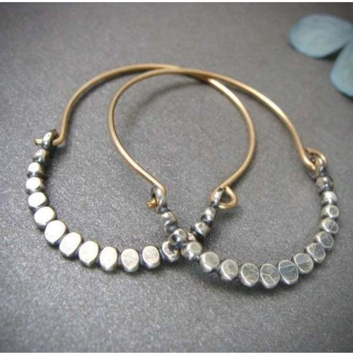 Boucles d'oreilles bohèmes en argent cubique