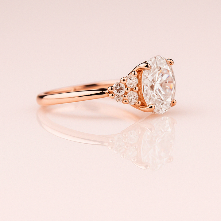 Hailley - Ovale et Demi-Lune en Or 17k