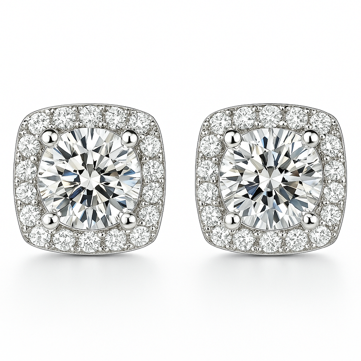 Boucles d'oreilles Glacé Glamour en argent