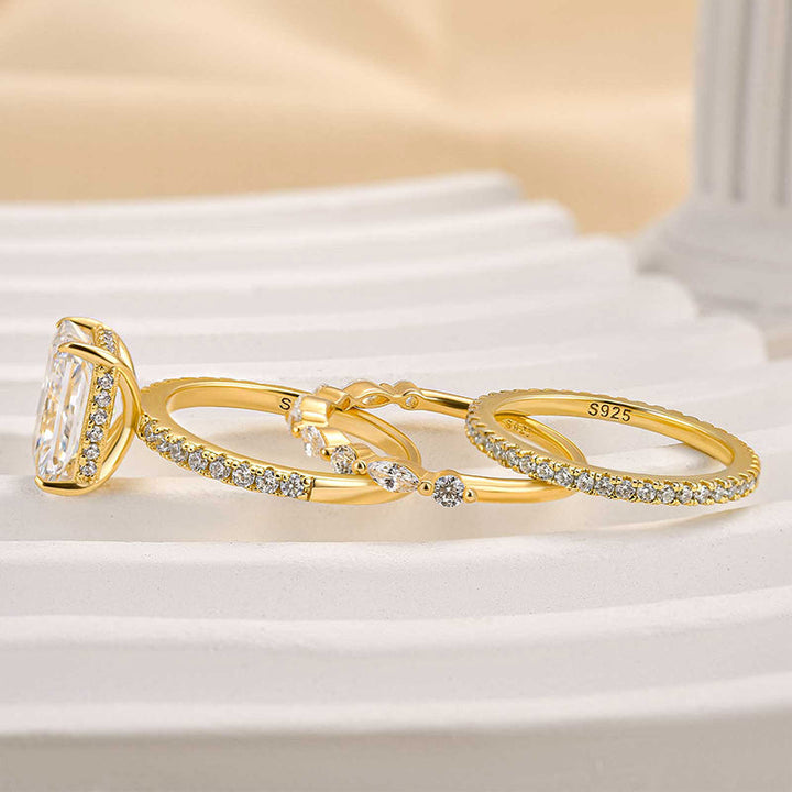 Ensemble de 3 bagues de mariage Jaily en argent