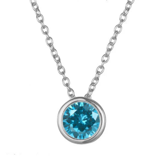 Collier de pierre de naissance Lunaria Gemmara en argent